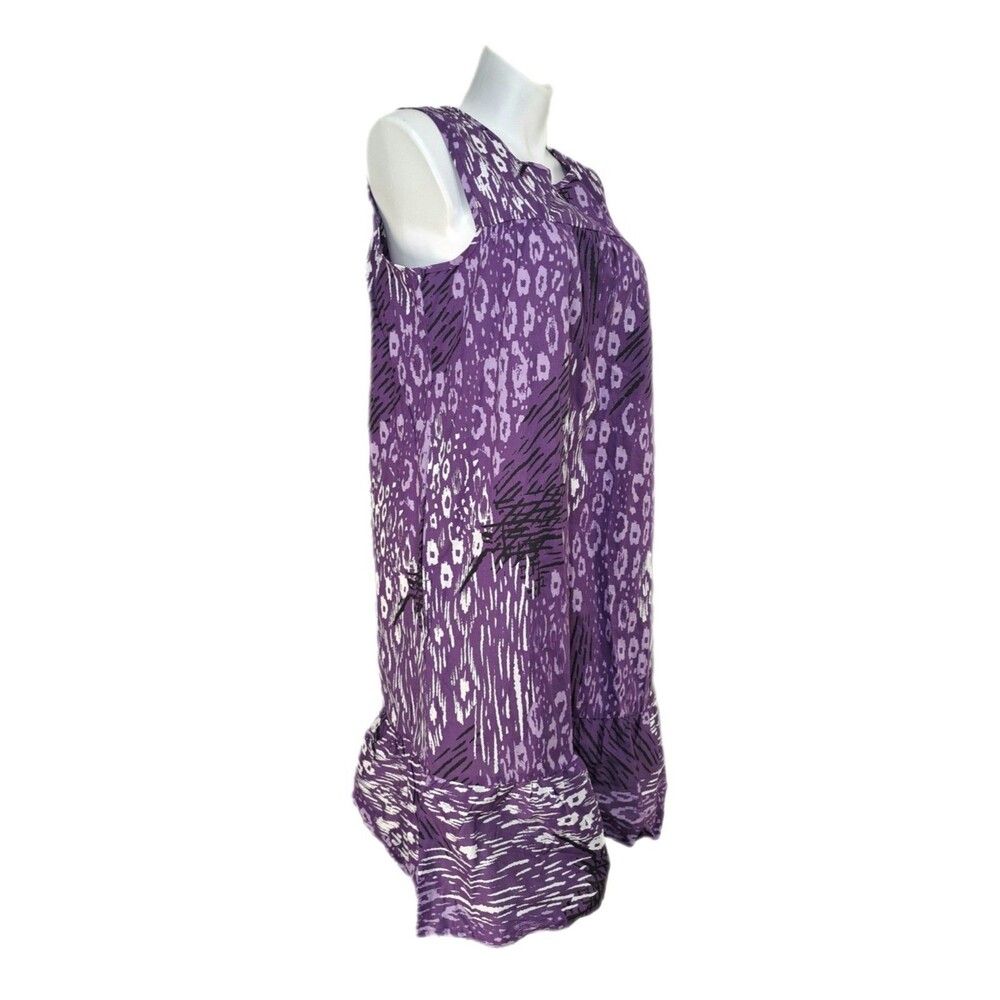 Anthony Richards VTG Purple Printblock Mumu Patio Dress Midi Women's Size XL - Picture 2 of 8